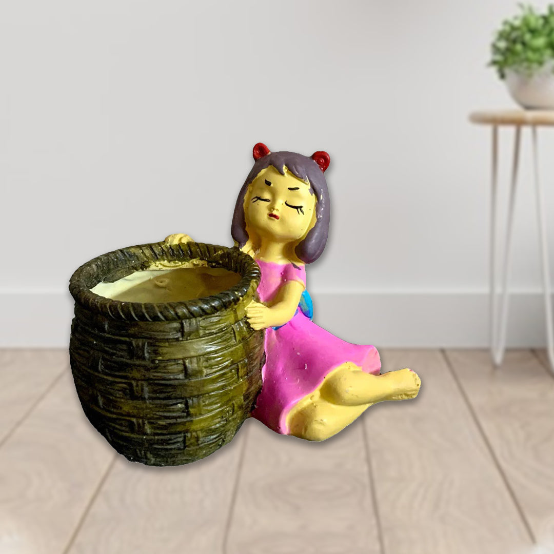 Girl Planter Pot