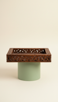 Carved Ebony Wooden Accent Tray