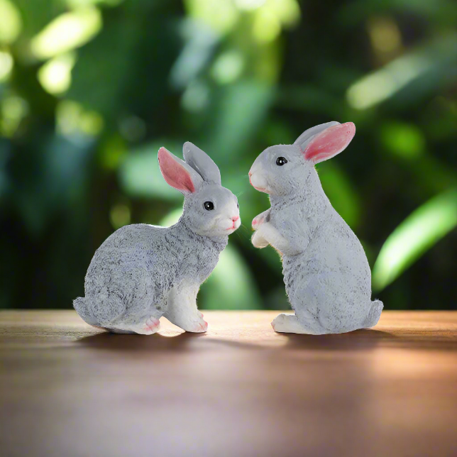 Adorable and lovable, this Bunny Rabbit pair is the perfect addition to your home. Made with high-quality materials, these bunnies are soft and cuddly, making them great companions for both children and adults. Bring joy and cuteness to any room with this delightful duo!