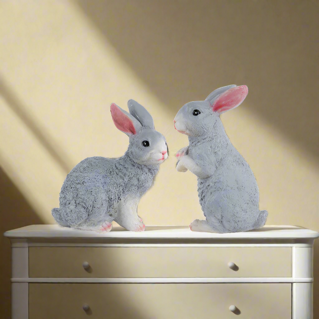 Adorable and lovable, this Bunny Rabbit pair is the perfect addition to your home. Made with high-quality materials, these bunnies are soft and cuddly, making them great companions for both children and adults. Bring joy and cuteness to any room with this delightful duo!