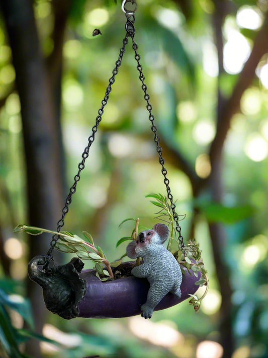 Brinjal Koala hanging pot