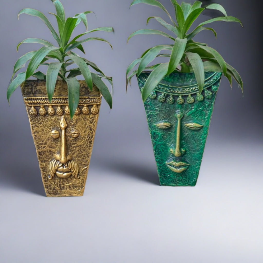 Face Mask wall planters (set of 2)