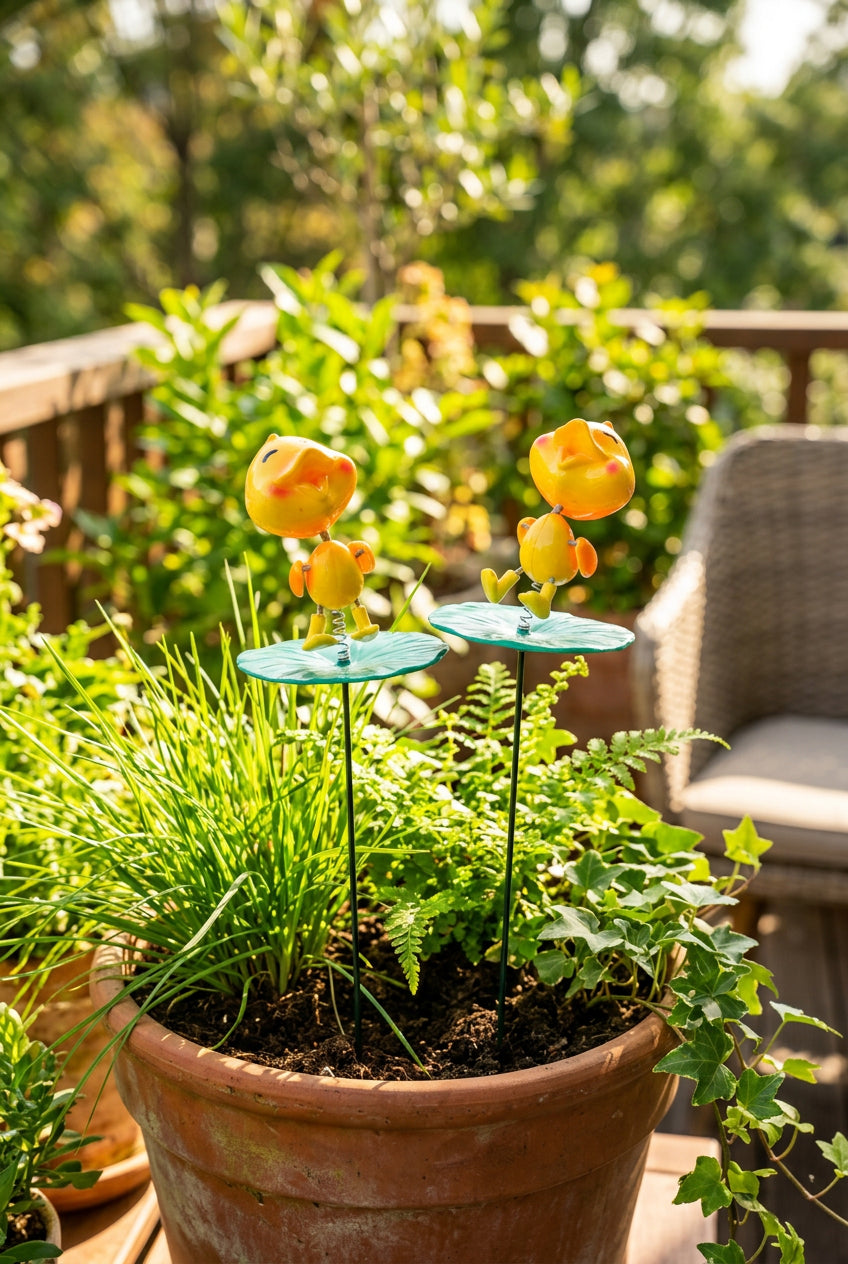 Ducklings garden sticks set of 2