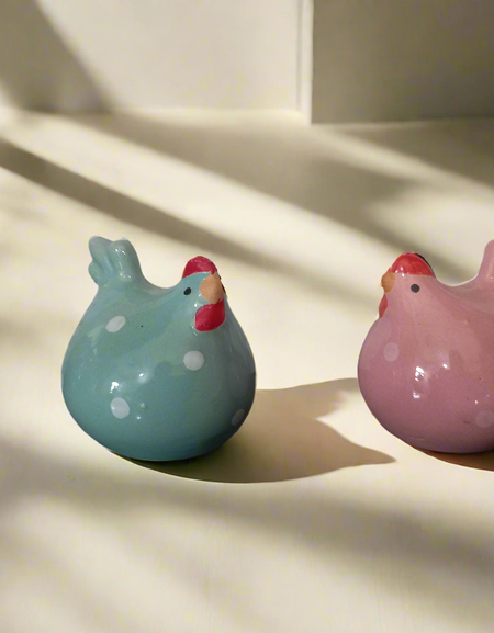 Ceramic hens decor
