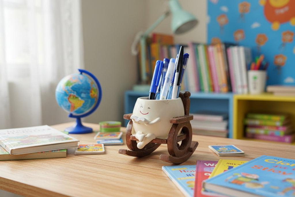 Smiley on Chair Pen stand