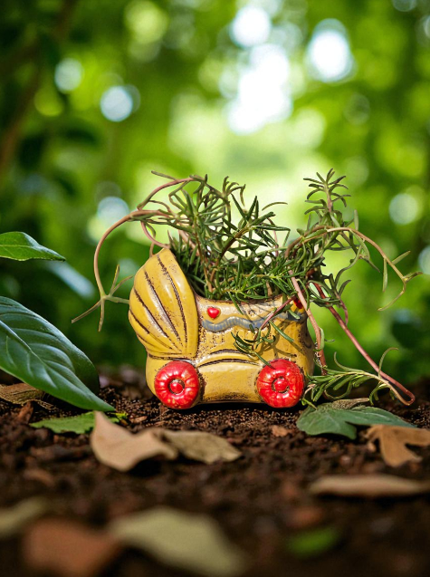 Ceramic Baby Pram Planter