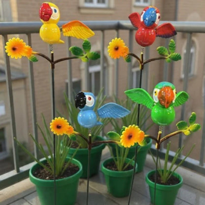Parrot with flowers