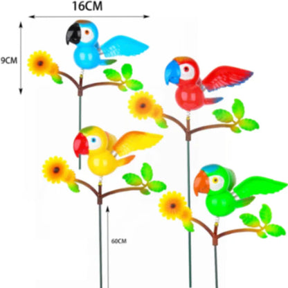 Parrot with flowers