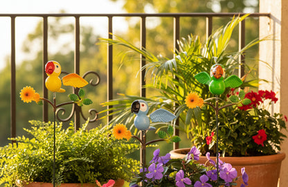 Parrot with flowers