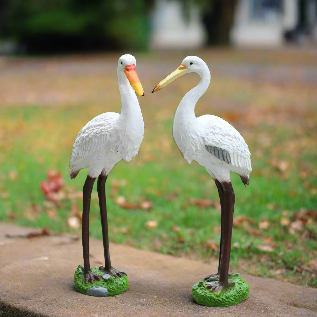 Cranes birds set of 2