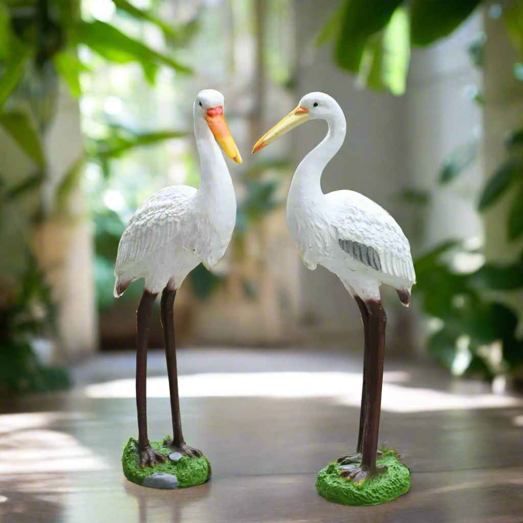 Cranes birds set of 2