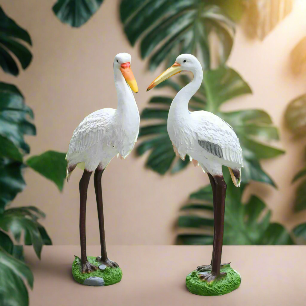 Cranes birds set of 2