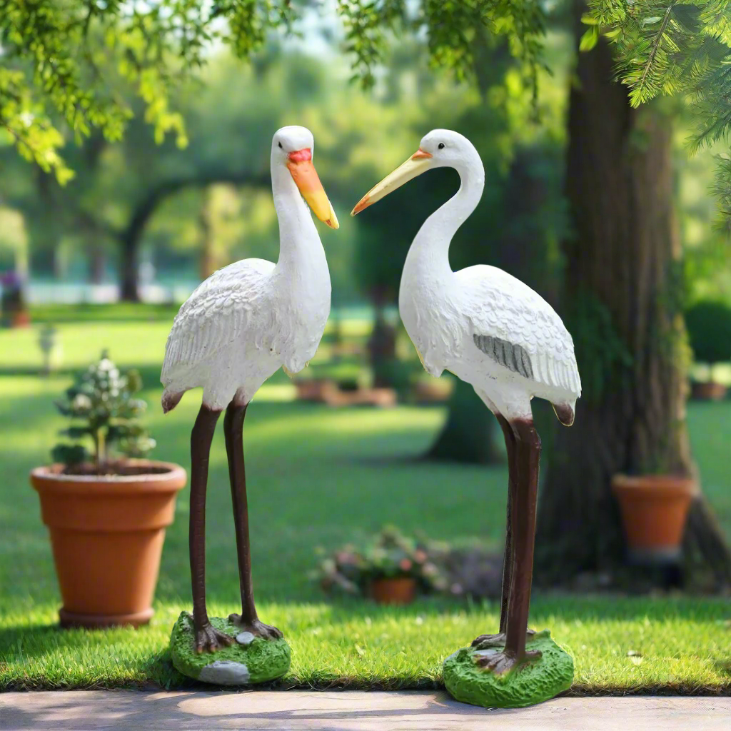 Cranes birds set of 2