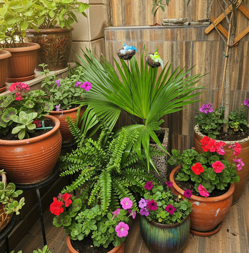 Bird Nest Garden sticks (Set of 2)