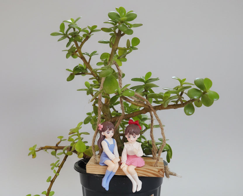 Girls on swing Miniatures