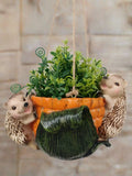 Hedgehoge Twins on corn