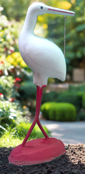 Crane with Beak Forward Décor