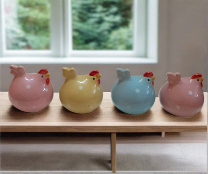 Ceramic hens decor