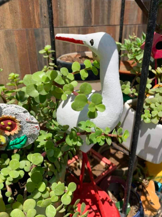 Crane with Beak Forward Décor