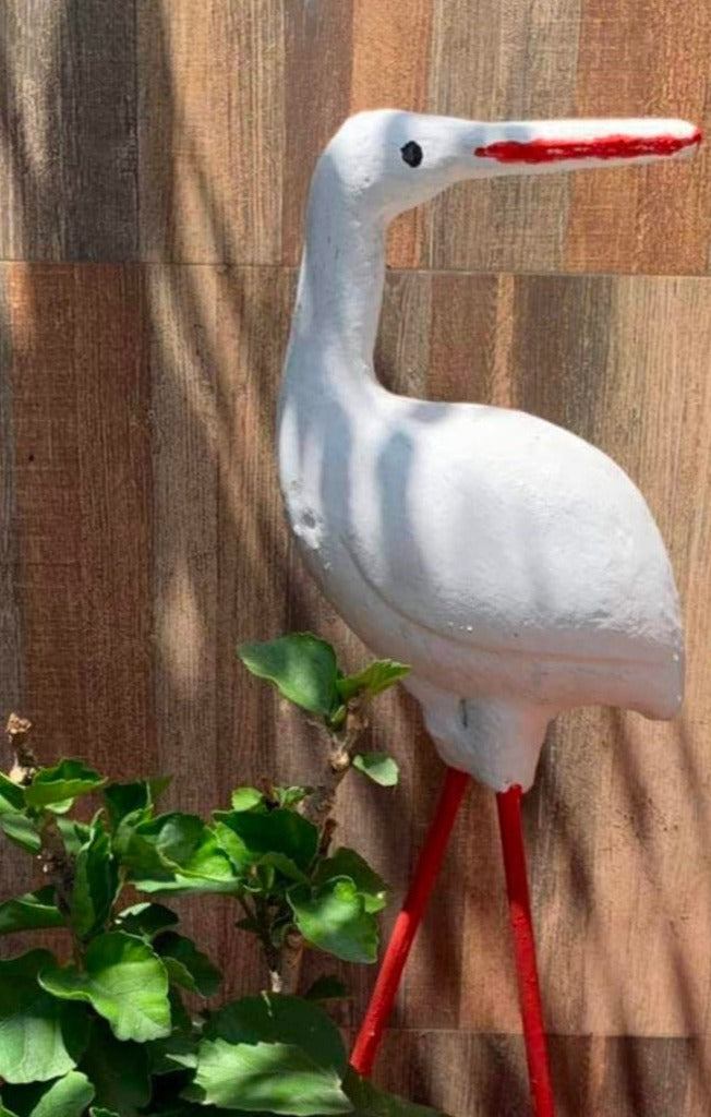 Crane with Beak Forward Décor