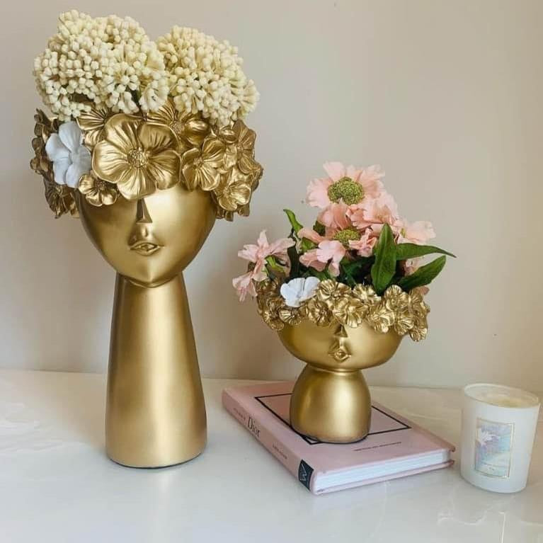 Golden planters (Set of 2)