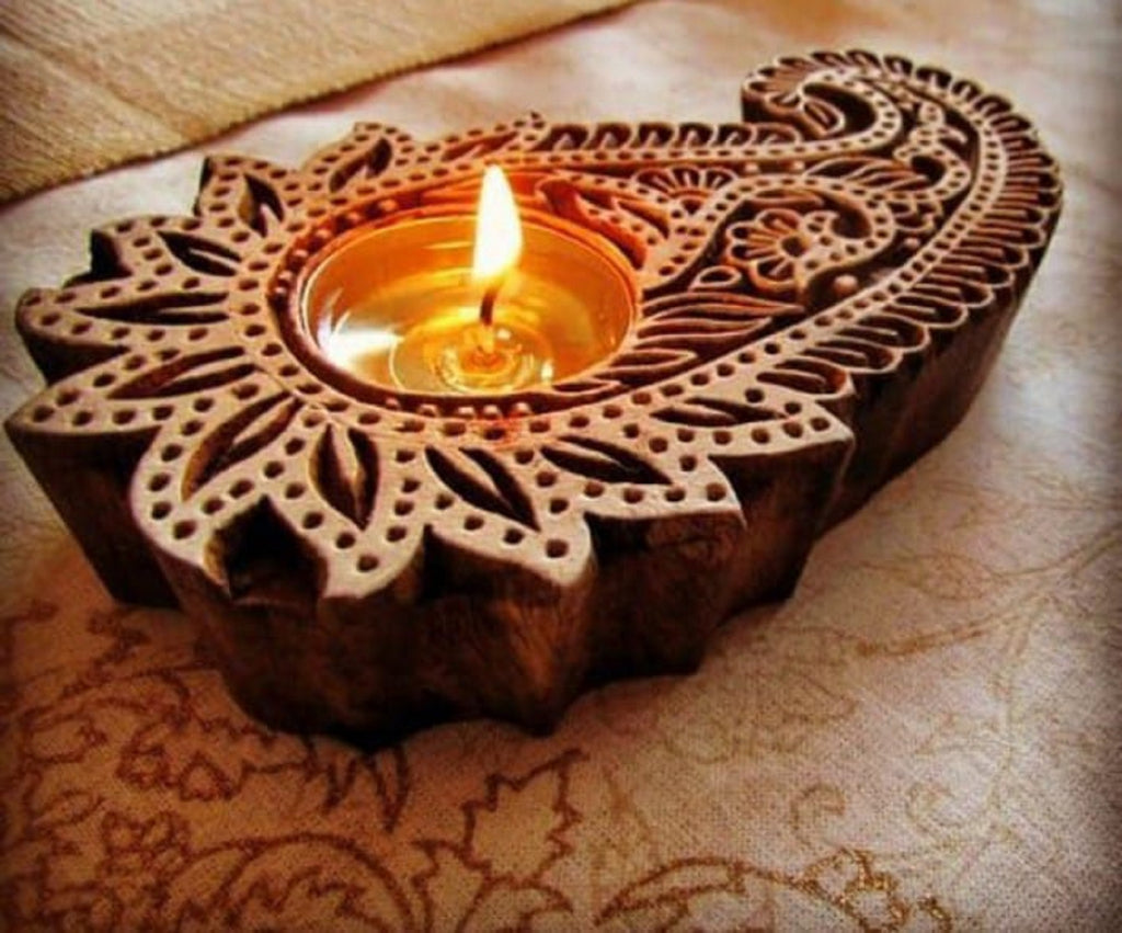 Wooden Tea Light Candle Holders